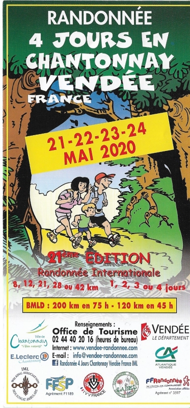 Flyer : Randonn-e-4-jours-en-chantonnay, Le 21 5 2020 (ref. : 62730)