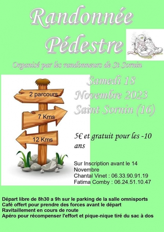 Flyer : Randonn-e-p-destre, Le 18/11/2023 (Ref. : 78832)