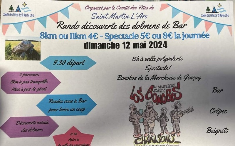 Flyer : Rando-d-couverte-des-dolmens-de-bar, Le 12/5/2024 (Ref. : 82593)